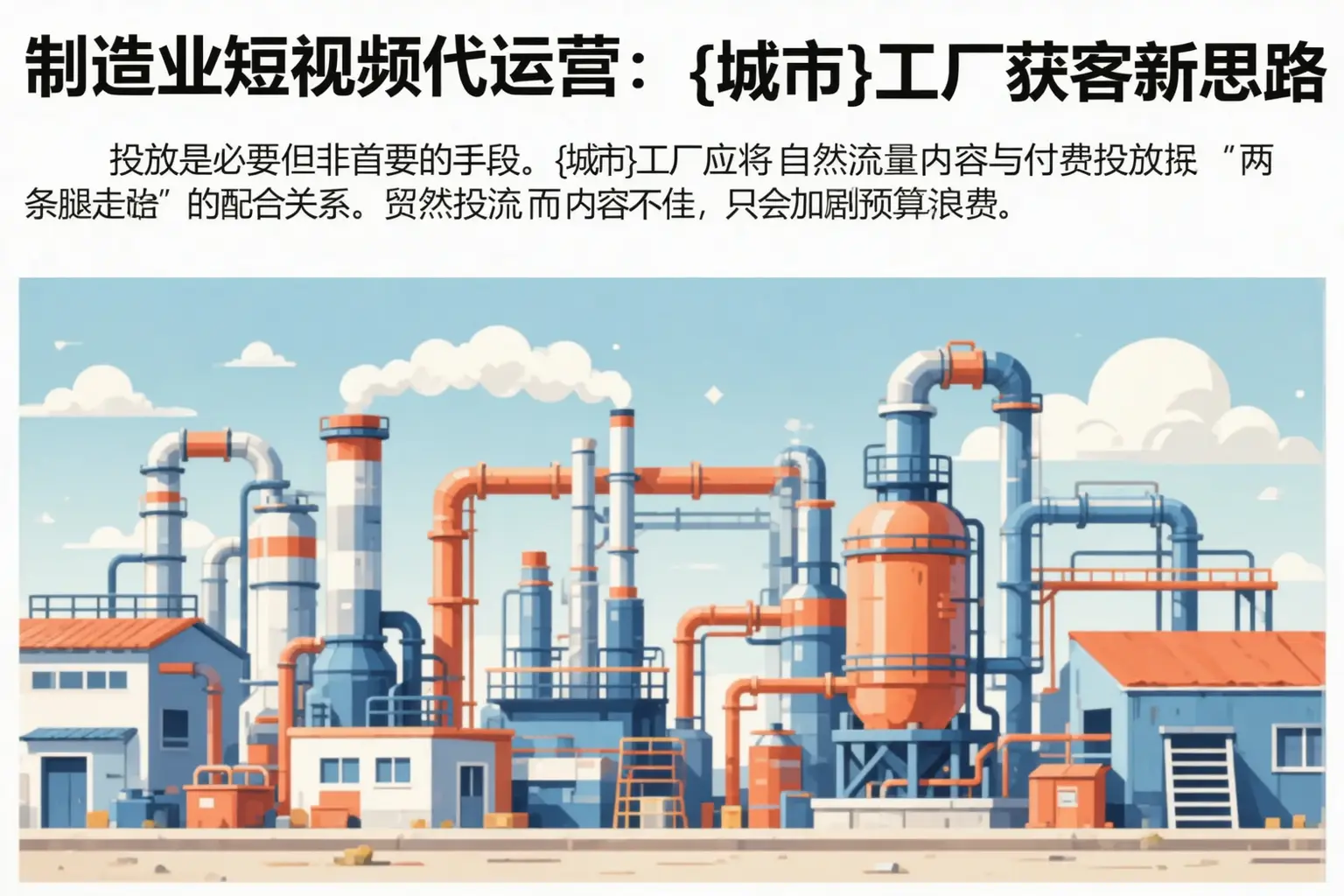 制造业短视频代运营：阜平工厂获客新思路